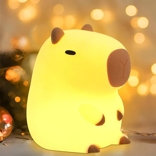 Cute Capybara Night Light Silicone Nightlight Gift