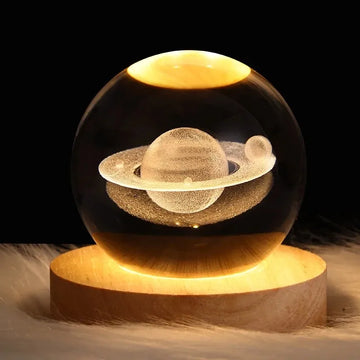 Kids LED Crystal Ball Toys Table Lamp 3D Moon Planet Galaxy