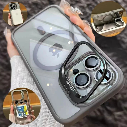 Luxury Magnetic iPhone Case with Lens Protector & Wireless Charging