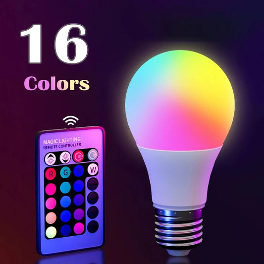 16 Colors RGB Bulb LED Multicolor Bulb  Household Lighting  24 Key Remote