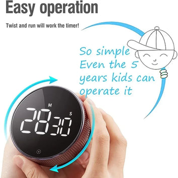 Timer Digital Countdown Magnetic  with Constant Light Function  Quiet for Kids Adults