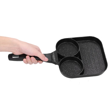 Egg Frying Pan 3 in 1 Aluminum Double Sided Non Stick Fried Egg Cooker Steak